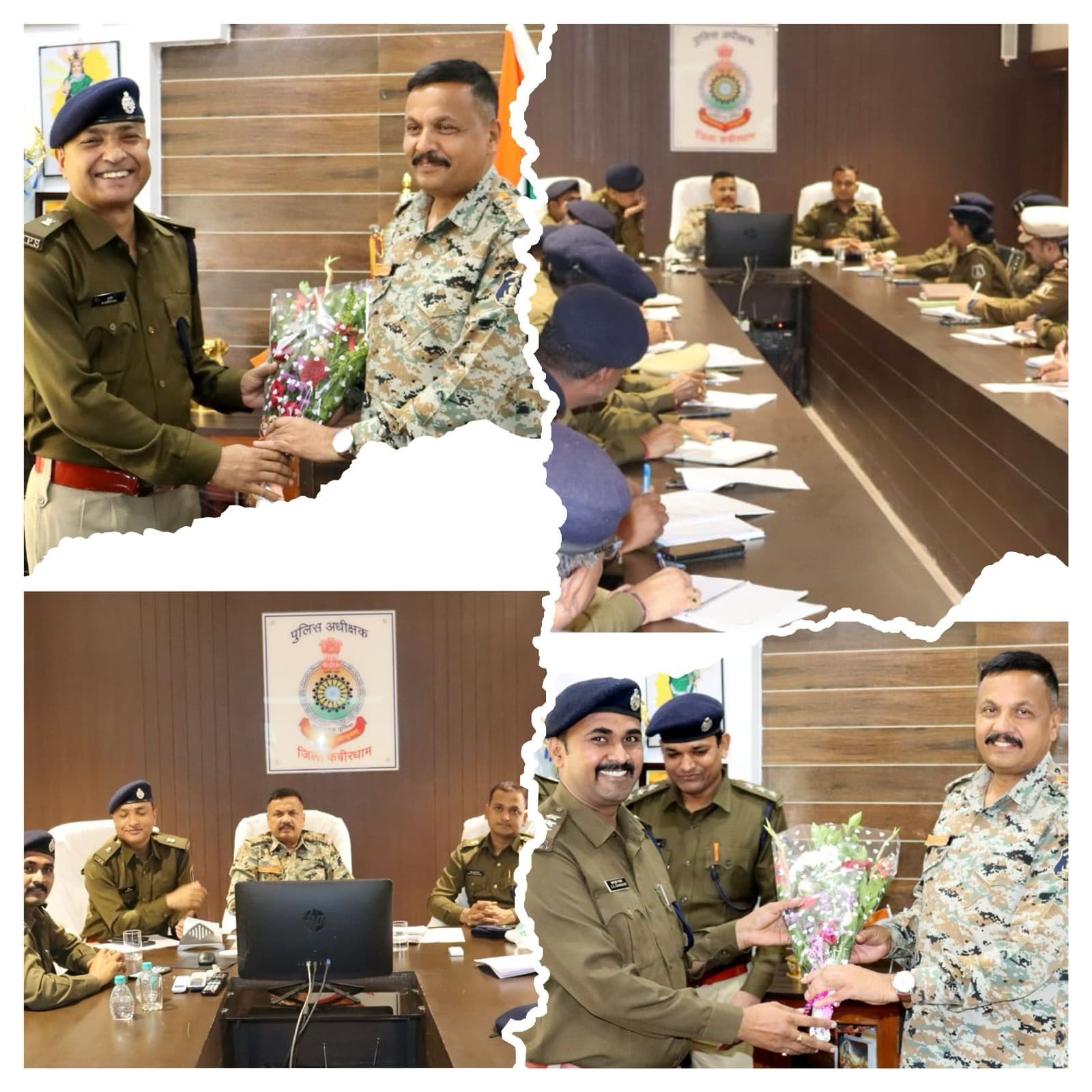 कबीरधाम: नवागंतुक पुलिस कप्तान धर्मेंद्र सिंह छवई का स्वागत, थाना प्रभारी को दिए सख्त निर्देश