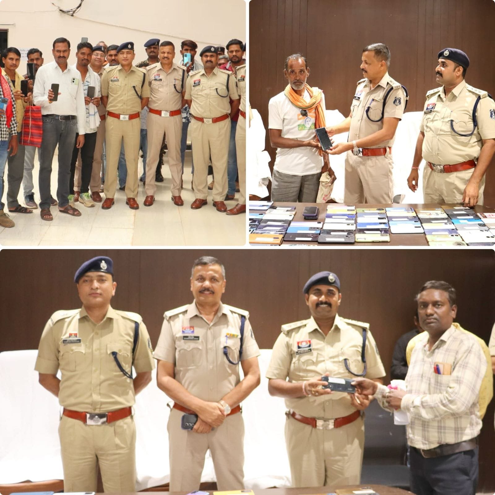 कबीरधाम पुलिस ने तकनीकी प्रयासों से 35 लाख रुपये के मोबाइल स्वामियों को सौंपे