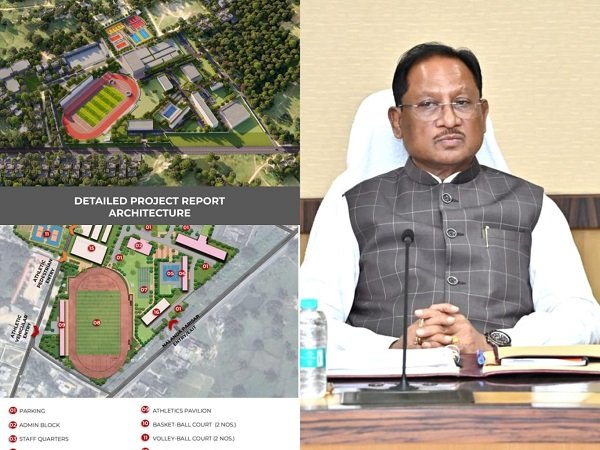 मुख्यमंत्री विष्णुदेव साय ने दी बड़ी सौगात कुनकुरी में 63 करोड़ 84 लाख की लागत से बनेगा अत्याधुनिक इंटीग्रेटेड स्पोर्ट्स कॉम्प्लेक्स